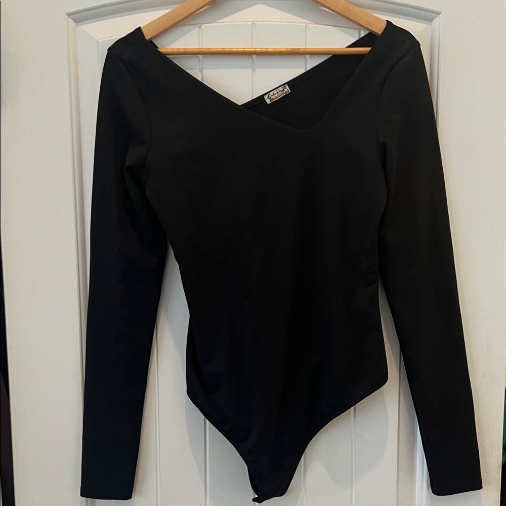 Free People Black Leotard